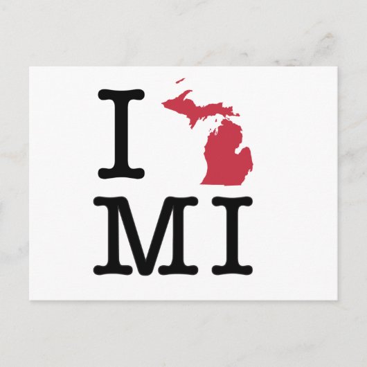 Ik hou van Michigan Briefkaart (Voorkant)