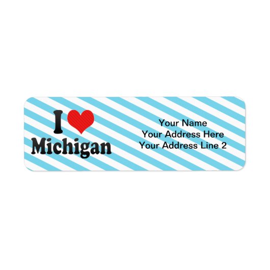 Ik hou van Michigan Etiket (Voorkant)