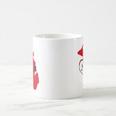 Ik hou van Michigan Hearts Map Koffiemok (Center)