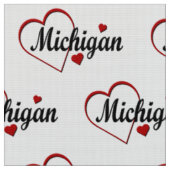 Ik hou van Michigan Hearts Stof (Close Up)
