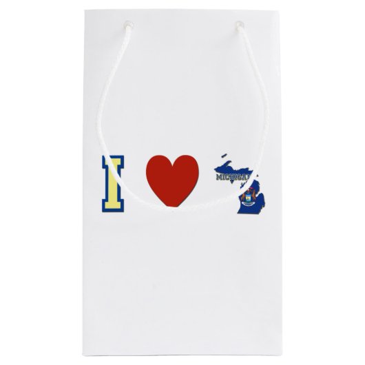 Ik hou van Michigan Klein Cadeauzakje (Achterkant)