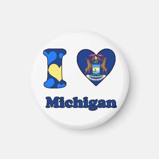 Ik hou van Michigan Magneet (Voorkant)