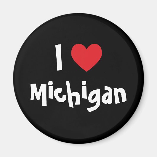 Ik hou van Michigan Magneet (Voorkant)