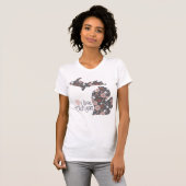Ik hou van Michigan met bloemrijke vulling T-shirt (Voorkant volledig)