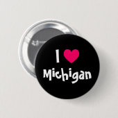 Ik hou van Michigan Ronde Button 5,7 Cm (Voorkant /achterkant)