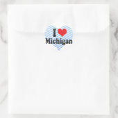 Ik hou van Michigan Ronde Sticker (Tas)