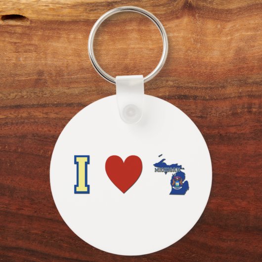 Ik hou van Michigan Sleutelhanger (Voorkant)