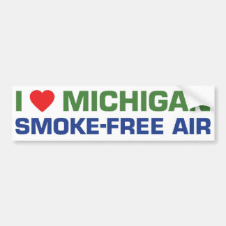 Ik hou van Michigan Smoke Free Air Bumpersticker