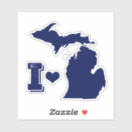 Ik hou van Michigan Sticker