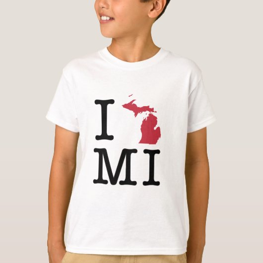 Ik hou van Michigan T-shirt (Voorkant)
