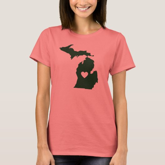 Ik hou van Michigan T-shirt (Voorkant)