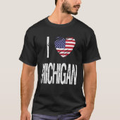 Ik hou van Michigan T-shirt (Voorkant)