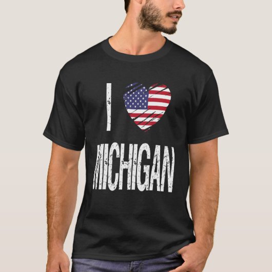 Ik hou van Michigan T-shirt (Voorkant)