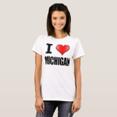 Ik hou van Michigan T-Shirt - Vrouwen (Voorkant volledig)