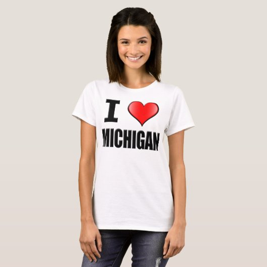 Ik hou van Michigan T-Shirt - Vrouwen (Voorkant volledig)