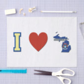 Ik hou van Michigan Tissuepapier (Craft)