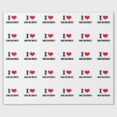 Ik hou van microben cadeaupapier (Vlak)