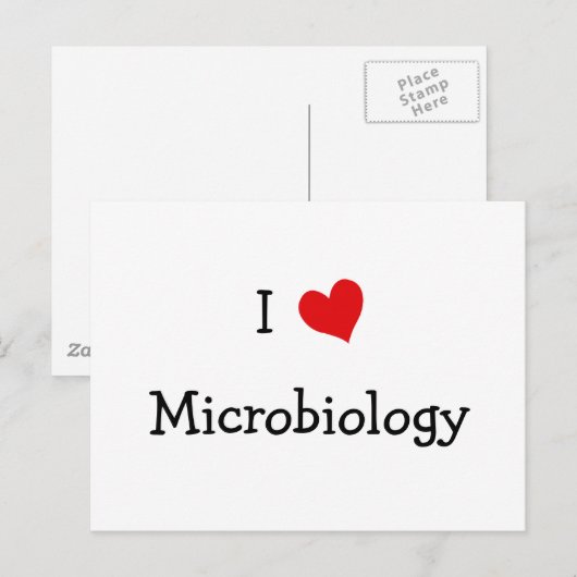 Ik hou van microbiologie briefkaart (Voorkant / Achterkant)