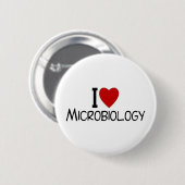 Ik hou van microbiologie ronde button 5,7 cm (Voorkant /achterkant)