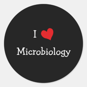 Ik hou van microbiologie ronde sticker