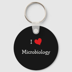 Ik hou van microbiologie sleutelhanger