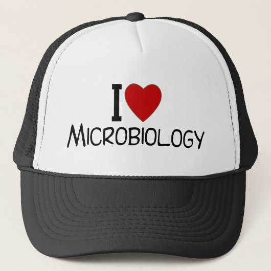 Ik hou van microbiologie trucker pet (Voorkant)