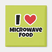 Ik hou van microgolfvoedsel magneet (Voorkant)