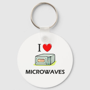 Ik hou van microgolven sleutelhanger