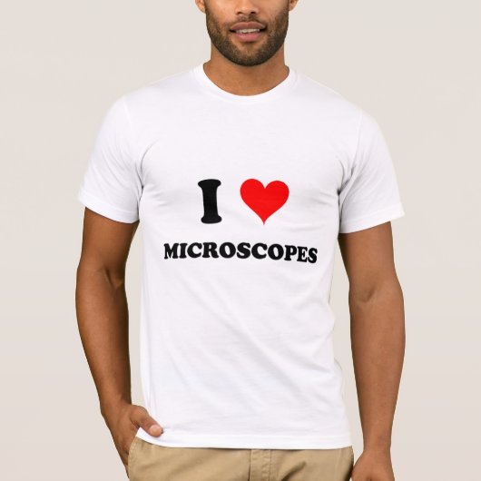 Ik hou van microscopen t-shirt (Voorkant)