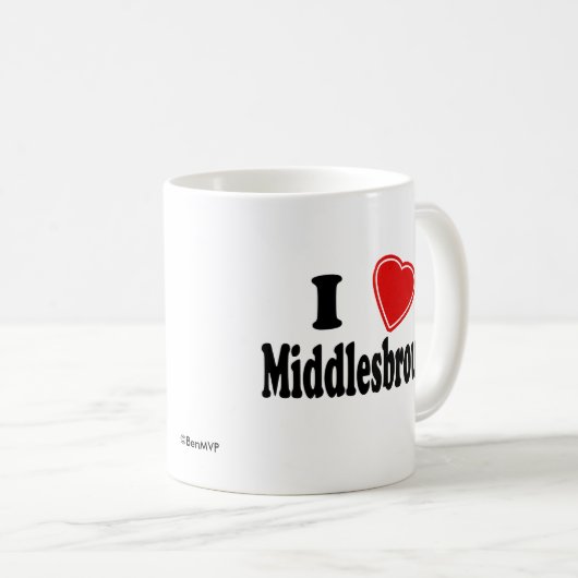 Ik hou van Middlesbrough Koffiemok (Voorkant rechts)