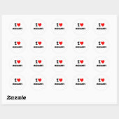 Ik hou van migranten ronde sticker (Vel)