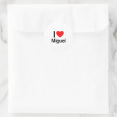 ik hou van miguel ronde sticker (Tas)