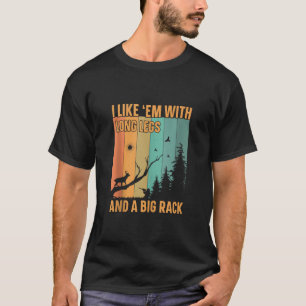 Ik hou van mij met lange benen en grote ruggegraat t-shirt