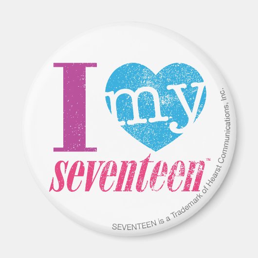 Ik hou van mijn 17 Aqua Magneet (Voorkant)