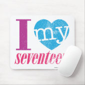 Ik hou van mijn 17 Aqua Muismat (Met muis)