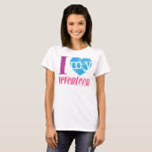 Ik hou van mijn 17 Aqua T-shirt (Voorkant volledig)