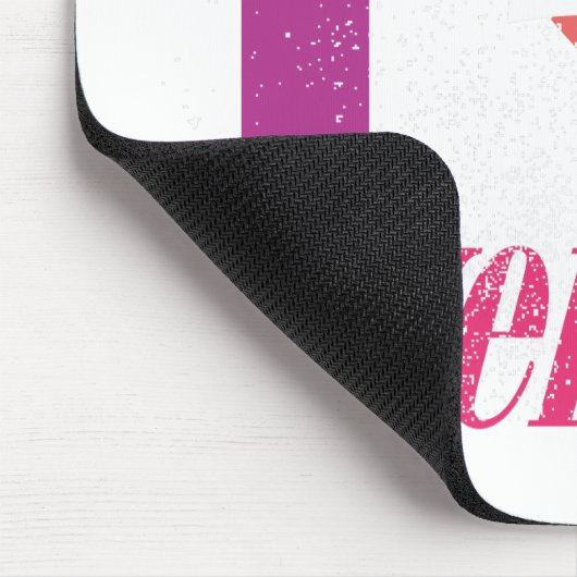 Ik hou van mijn 17 roze muismat (Hoek)