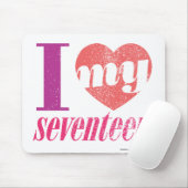 Ik hou van mijn 17 roze muismat (Met muis)