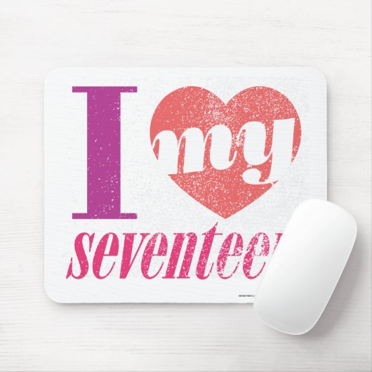 Ik hou van mijn 17 roze muismat (Met muis)