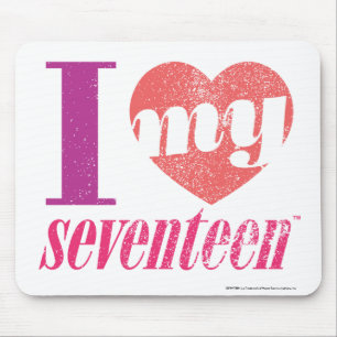Ik hou van mijn 17 roze muismat
