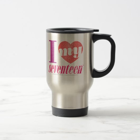 Ik hou van mijn 17 roze reisbeker (Rechts)