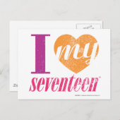 Ik hou van mijn 17 Sinaasappel Briefkaart (Voorkant / Achterkant)