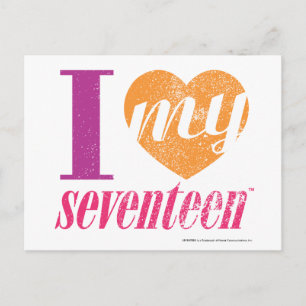 Ik hou van mijn 17 Sinaasappel Briefkaart
