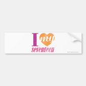 Ik hou van mijn 17 Sinaasappel Bumpersticker (Voorkant)
