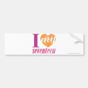 Ik hou van mijn 17 Sinaasappel Bumpersticker