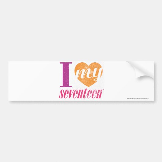 Ik hou van mijn 17 Sinaasappel Bumpersticker (Voorkant)