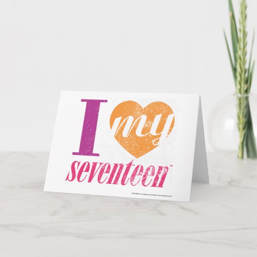 Ik hou van mijn 17 Sinaasappel Kaart (Voorkant)