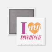 Ik hou van mijn 17 Sinaasappel Magneet (Voorkant / Achterkant)