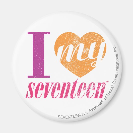 Ik hou van mijn 17 Sinaasappel Magneet (Voorkant)