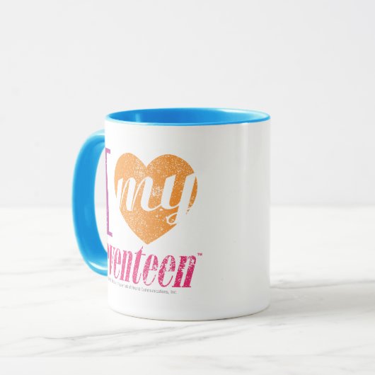 Ik hou van mijn 17 Sinaasappel Mok (Voorkant links)